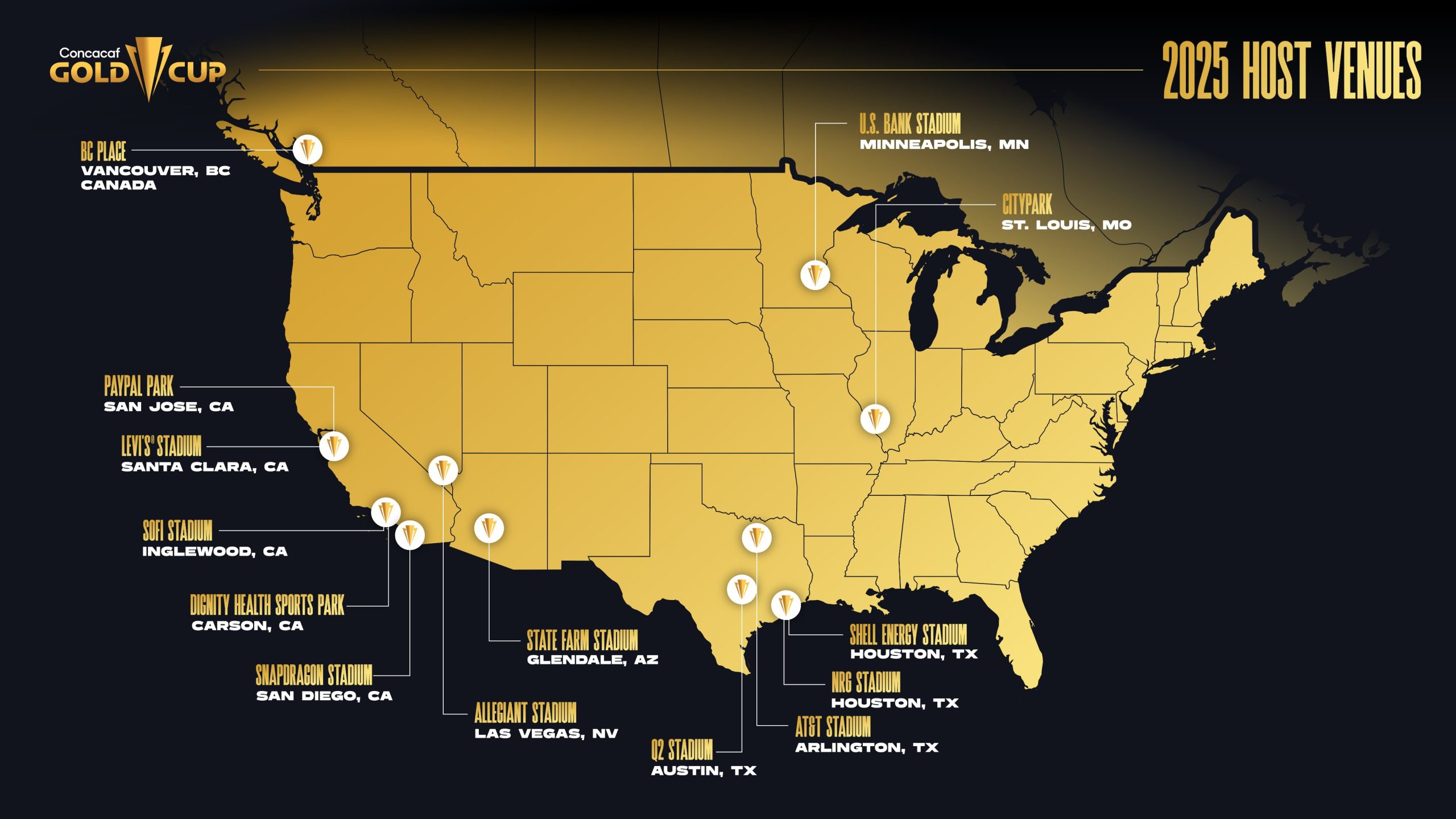 Concacaf chooses West Coast venues for Gold Cup - Soccer America